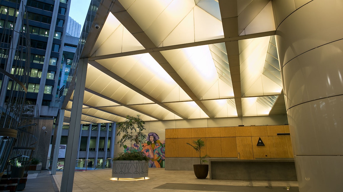 The Alto IP proved to be the ideal high power LED strip to illuminate this monolithic architectural canopy.