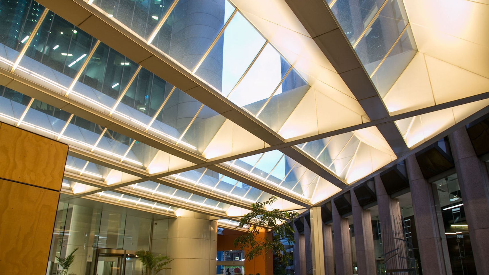 The Alto IP proved to be the ideal high power LED strip to illuminate this monolithic architectural canopy.