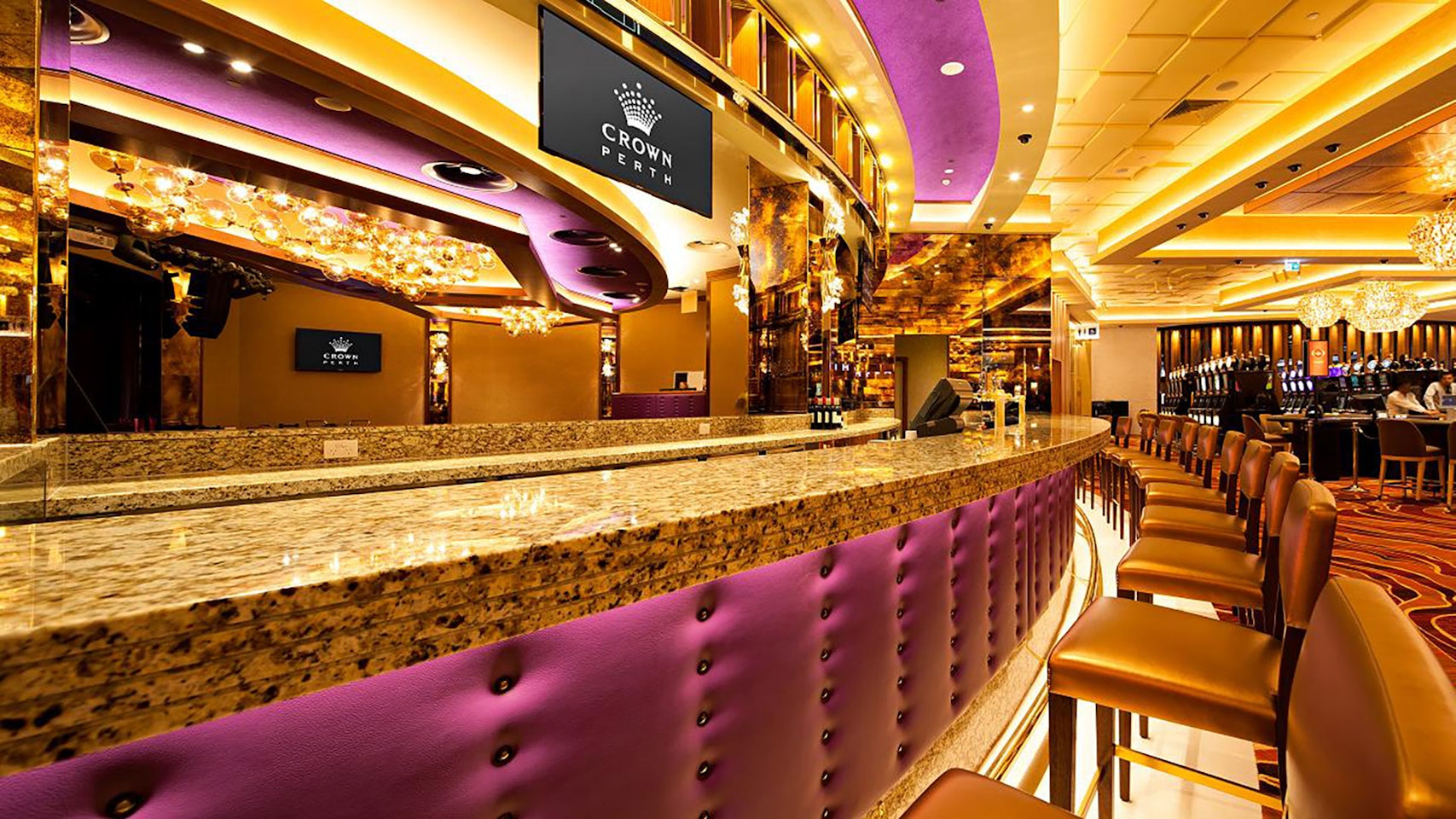 Aduro high-performance indirect LED strip in application, installed in the Crown Casino in Perth. Beautiful architectural lighting with a high CRI. 