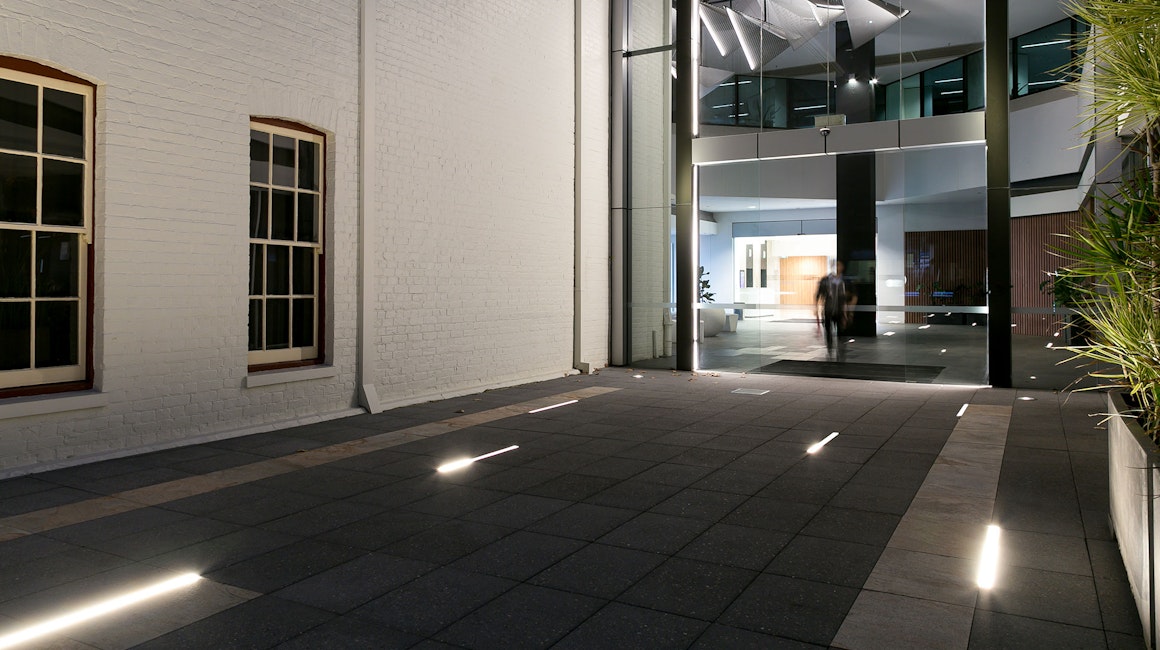 Durack Centre, Perth features Interra inground luminaires.