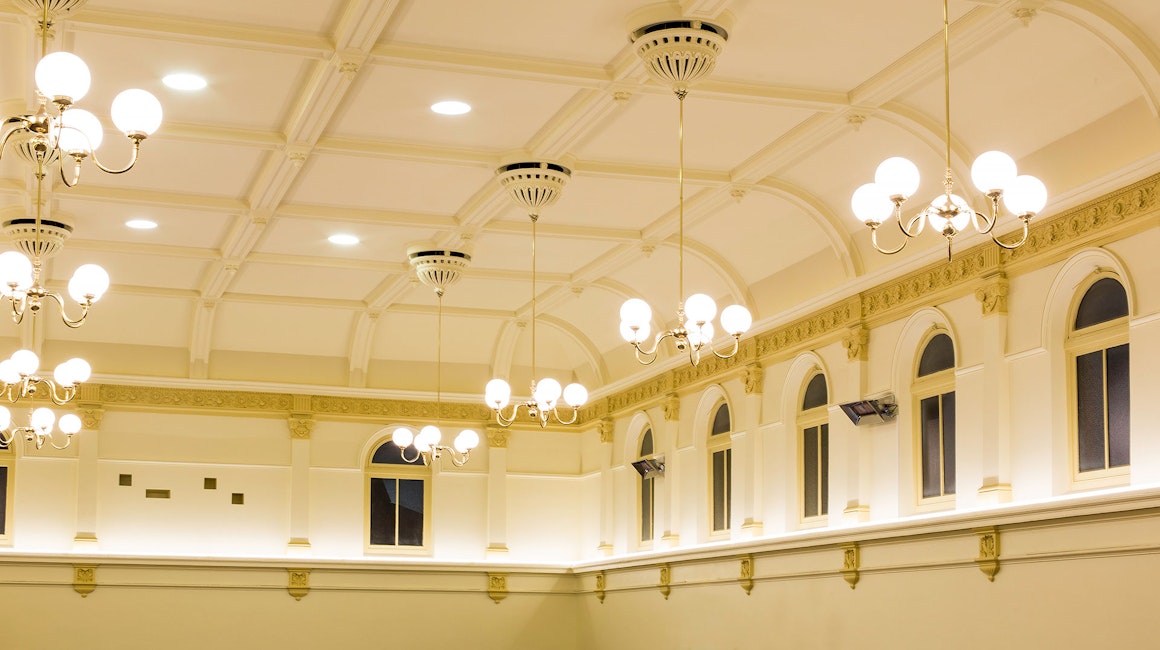 Multo versatile, compact LED strip in application, installed in the Kensington Town Hall.