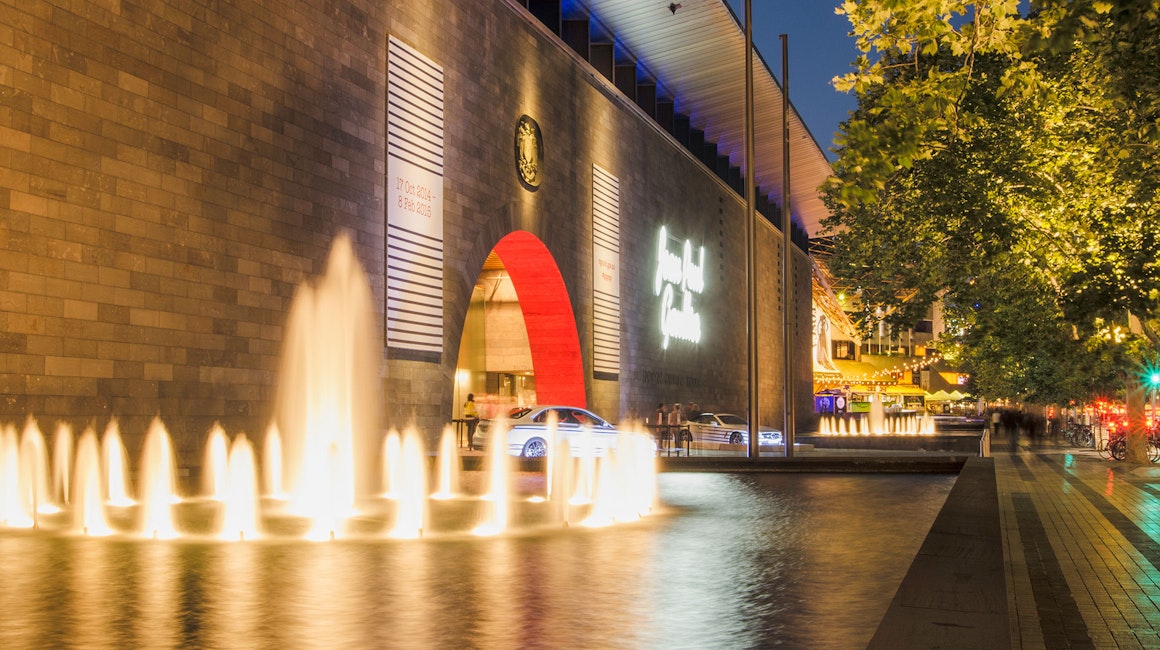 Melbourne's National Gallery of Victoria received a touch of life in perfect timing with the Jean Paul Gaultier Exhibition. Working closely with Electrolight Melbourne, we were able to convert once a dull archway into a mesmerizing entrance 