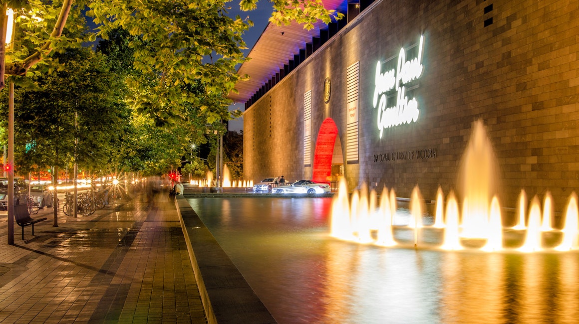 Melbourne's National Gallery of Victoria received a touch of life in perfect timing with the Jean Paul Gaultier Exhibition. Working closely with Electrolight Melbourne, we were able to convert once a dull archway into a mesmerizing entrance 