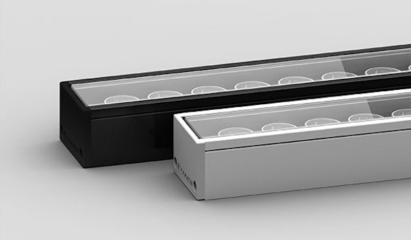 Beam is a mounted linear LED projector specifically designed to be easily installed directly under a canopy support beam with the assistance of a custom-designed mounting profile.