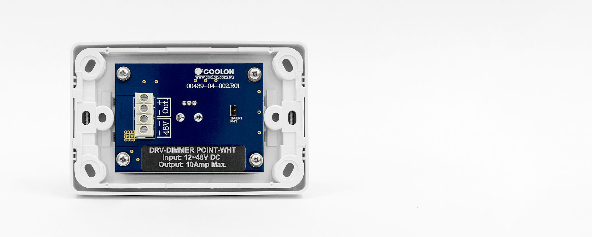 The Dimmer Point driver is designed to suit most indoor LED applications. A compact design allows it to be installed as a standard electrical faceplate.