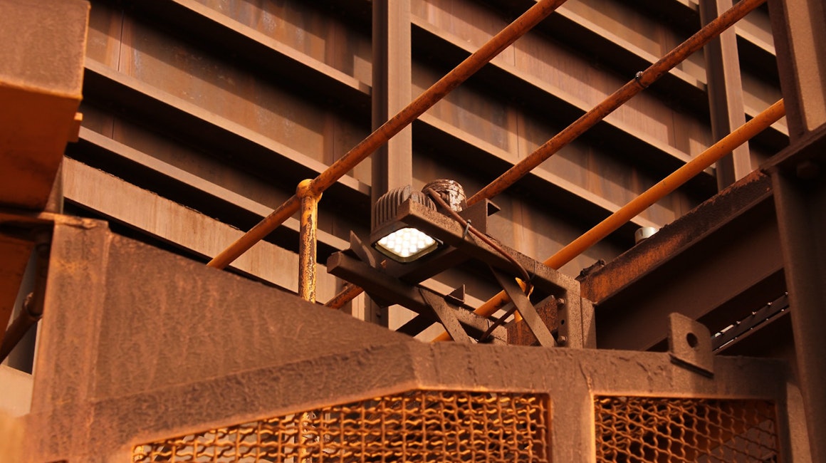 Industrial lighting by Coolon LED  on an iron ore in Mulga Downs.