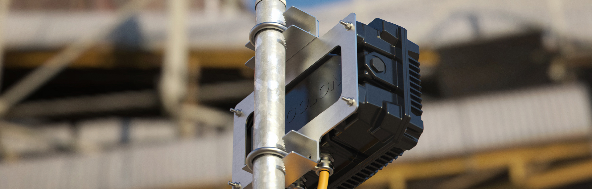 The Bulkhead Pole Mounting Bracket is specifically designed for mounting Bulkhead luminaire on a variety of circular poles that are widely used in the industry.