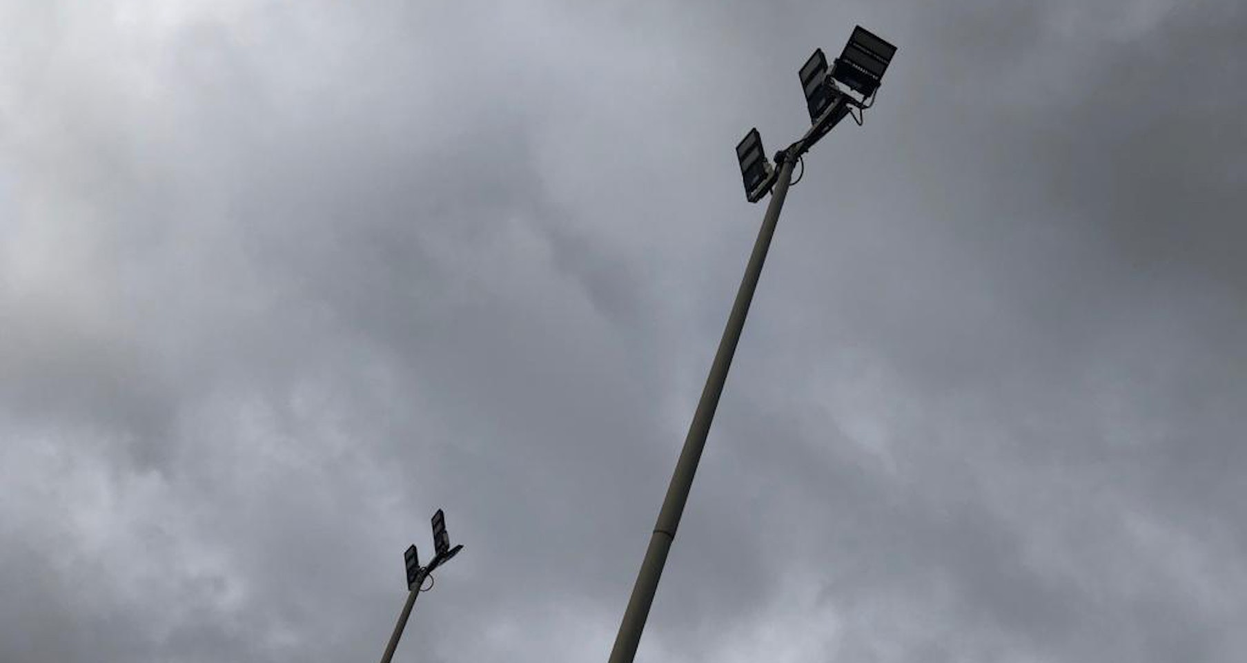 Butch LED Floodlight in application, installed on high pole on a mining / industrial site