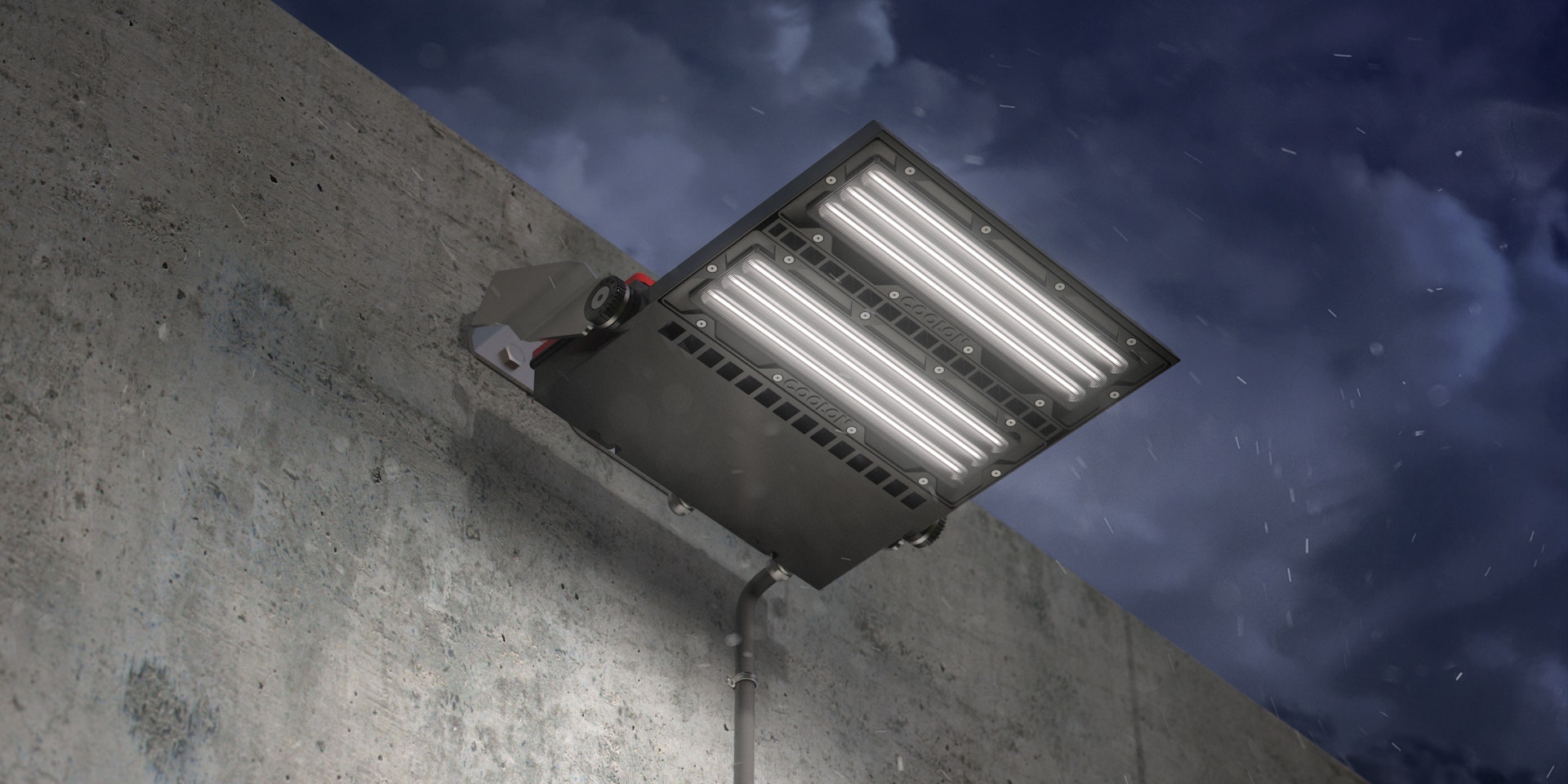 Butch LED Floodlight in application, installed on a mining/industrial site