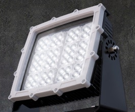 The high lumen output and narrow beam optics of the CP66 LED mining floodlight allows a single tower to illuminate extremely large areas. The power supply unit can be positioned separately for easy maintenance.