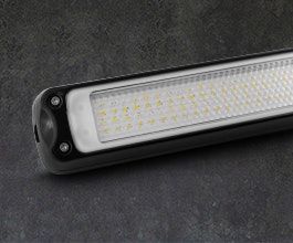 A compact industrial light specifically designed for harsh environments like mobile plant cabins and engine bays. 